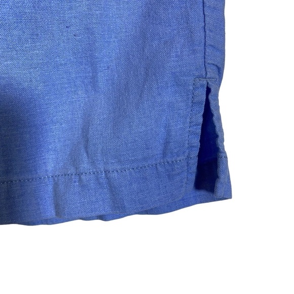 Erika Petites woman's Large Petite Linen pant trouser summer blue - Picture 4 of 10